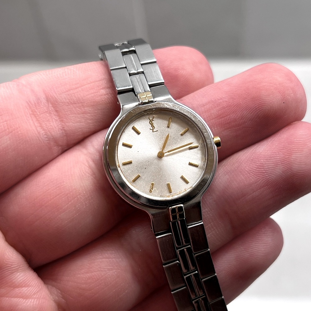 Vintage YSL Yves Saint Laurent Two Tone Watch Women’s Quartz